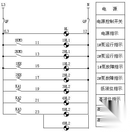 电气消防水泵星三角启动控制原理图