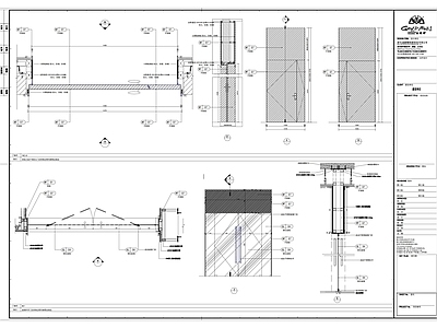 感应玻璃门 施工图 通用节点