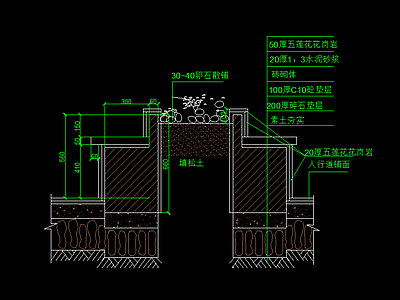 花坛结构图 施工图 景观小品