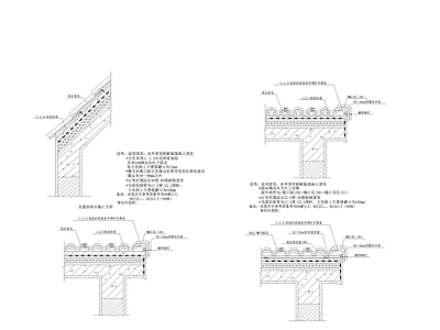 欧式简约 英红彩瓦坡屋面构造 节点 建筑通用节点