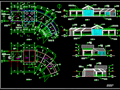 洪泽湖湿地公园茶楼建筑施工图