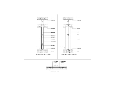 钢架墙节点图 横剖竖剖