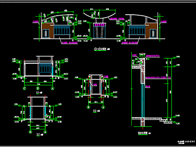 缔景花园大门建筑施工图