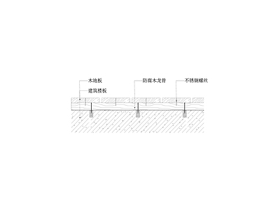 防腐木地坪节点图 施工图