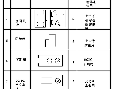 门窗配件 施工图