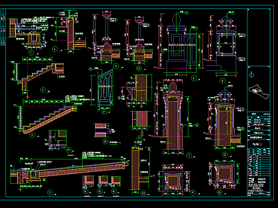 某别墅区石材装饰CAD图 施工图