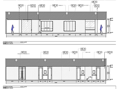 医院走道立面图 施工图