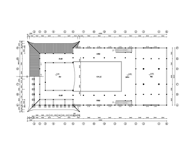 中式 古建筑祠堂戏台