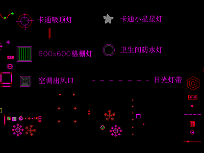 现代简约灯具图块