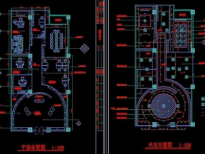 公司展厅办公室装修图CAD 施工图