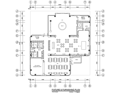 2200㎡ 4层 商务办公写字楼室内施工图