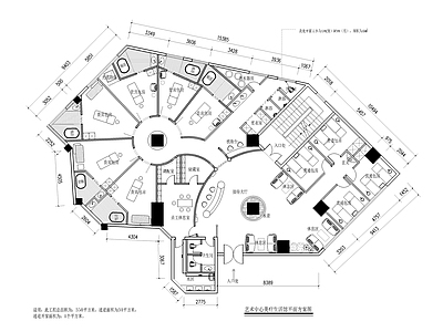 350㎡美容会所CAD施工图