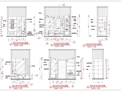 现代简约 标准房立面详图