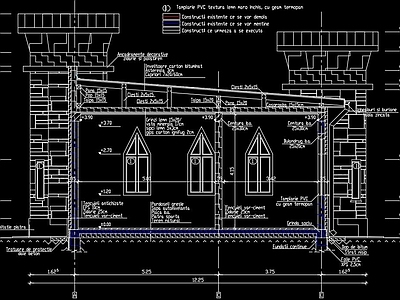 城堡建筑CAD 施工图