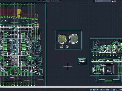 现代简约广场建筑规划 施工图