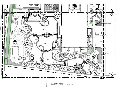 中式庭院绿化 施工图 其他