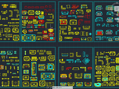 CAD 家具 茶几图库