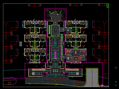 古建超大高差跌水景墙含结构新中式示范区 施工图