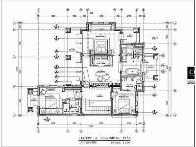 中式轻奢别墅样板房施工图