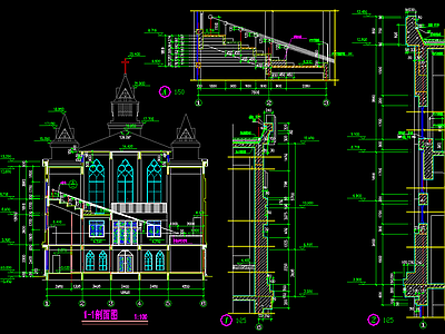 教堂建筑施工图