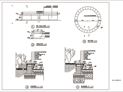 树池 坐凳做法详图 景观小品