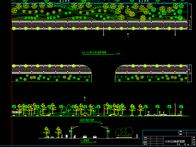 攀枝花迎宾大道绿化CAD 施工图