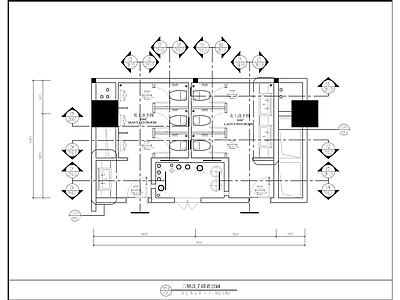 酒店公共卫生间CAD施工图 公区