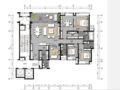 250㎡大平层家装CAD施工图