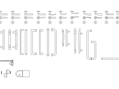 门把手图库 施工图