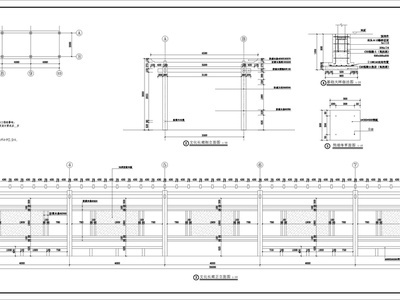 文化长廊详图 木结构  施工图