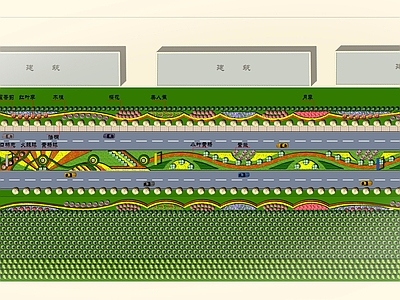 滨海公路景观设计CAD 效果图 施工图