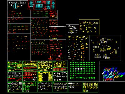 CAD建筑安装园林 综合性图块 平面图块