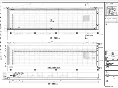 新中式 临近建筑静水面跌水水景 施工图