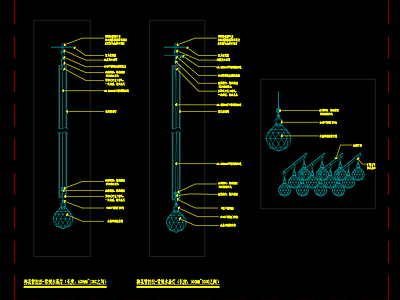 梅花管挂法水晶灯节点