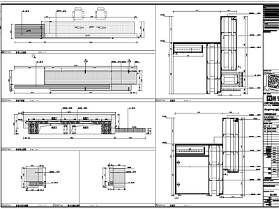 接待前台 办公室前台 施工图