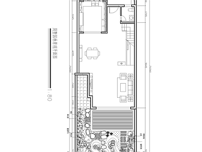 别墅园林景观屋顶花园平面图 施工图