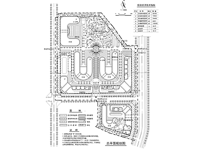 市场整体绿化规划图 施工图 景观