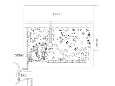 新区绿化设计图 施工图 景观