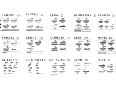 室外地面铺装做法大样图