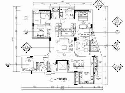 200㎡大平层家装CAD施工图