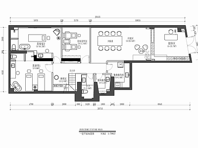 200㎡美容SPA会所施工图