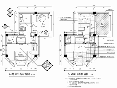 三套土耳其风格民宿客房CAD施工图