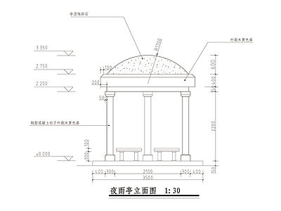 夜雨亭详图 施工图