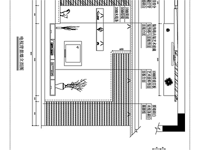 柜体书桌背景墙施工图库