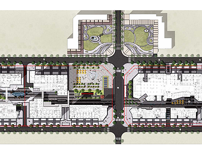 商业街街区环境施工图