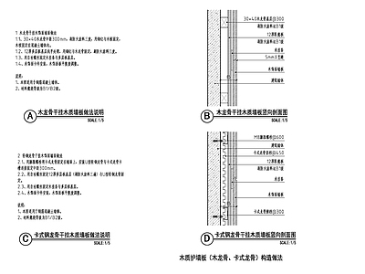 木质墙板构造做法