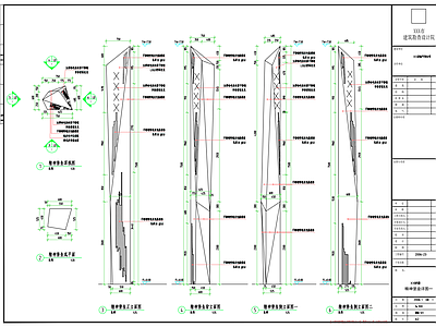 精神堡垒详图 施工图 景观小品