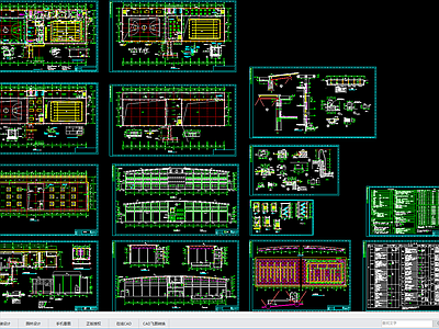 现代简约体育馆建筑施工图