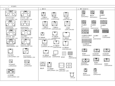 厨具平面图块