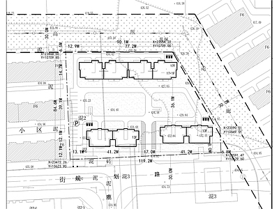 纺建路小区规划图 施工图 景观